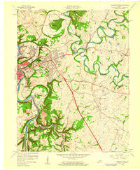 Frankfort East Kentucky Historical topographic map, 1:24000 scale, 7.5 X 7.5 Minute, Year 1959