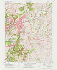 Frankfort East Kentucky Historical topographic map, 1:24000 scale, 7.5 X 7.5 Minute, Year 1970