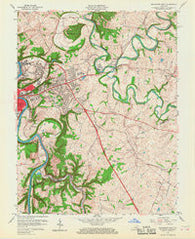 Frankfort East Kentucky Historical topographic map, 1:24000 scale, 7.5 X 7.5 Minute, Year 1959
