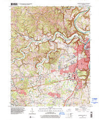 Frankfort West Kentucky Historical topographic map, 1:24000 scale, 7.5 X 7.5 Minute, Year 1997