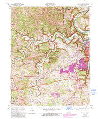 Frankfort West Kentucky Historical topographic map, 1:24000 scale, 7.5 X 7.5 Minute, Year 1970
