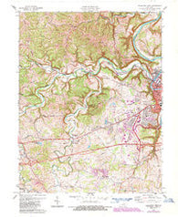 Frankfort West Kentucky Historical topographic map, 1:24000 scale, 7.5 X 7.5 Minute, Year 1970