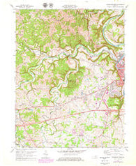 Frankfort West Kentucky Historical topographic map, 1:24000 scale, 7.5 X 7.5 Minute, Year 1970