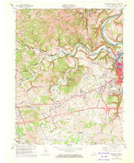 Frankfort West Kentucky Historical topographic map, 1:24000 scale, 7.5 X 7.5 Minute, Year 1970