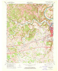 Frankfort West Kentucky Historical topographic map, 1:24000 scale, 7.5 X 7.5 Minute, Year 1970