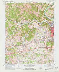 Frankfort West Kentucky Historical topographic map, 1:24000 scale, 7.5 X 7.5 Minute, Year 1970