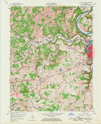 Frankfort West Kentucky Historical topographic map, 1:24000 scale, 7.5 X 7.5 Minute, Year 1959