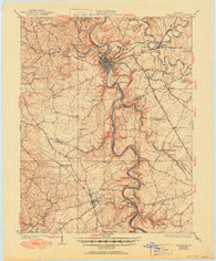 Frankfort Kentucky Historical topographic map, 1:62500 scale, 15 X 15 Minute, Year 1924