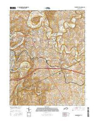 Frankfort East Kentucky Current topographic map, 1:24000 scale, 7.5 X 7.5 Minute, Year 2016