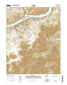 Frazer Kentucky Current topographic map, 1:24000 scale, 7.5 X 7.5 Minute, Year 2016
