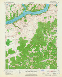Frazer Kentucky Historical topographic map, 1:24000 scale, 7.5 X 7.5 Minute, Year 1953