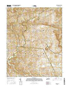 Fredonia Kentucky Current topographic map, 1:24000 scale, 7.5 X 7.5 Minute, Year 2016