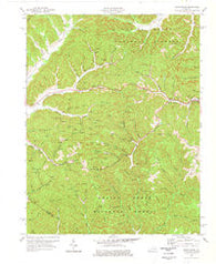 Frenchburg Kentucky Historical topographic map, 1:24000 scale, 7.5 X 7.5 Minute, Year 1977