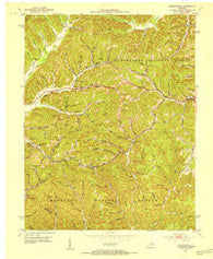 Frenchburg Kentucky Historical topographic map, 1:24000 scale, 7.5 X 7.5 Minute, Year 1952