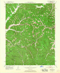 Frenchburg Kentucky Historical topographic map, 1:24000 scale, 7.5 X 7.5 Minute, Year 1952