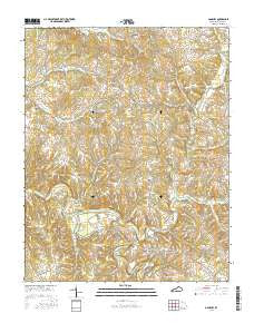 Gamaliel Kentucky Current topographic map, 1:24000 scale, 7.5 X 7.5 Minute, Year 2016