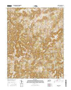 Garfield Kentucky Current topographic map, 1:24000 scale, 7.5 X 7.5 Minute, Year 2016