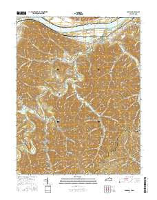 Garrison Kentucky Current topographic map, 1:24000 scale, 7.5 X 7.5 Minute, Year 2016