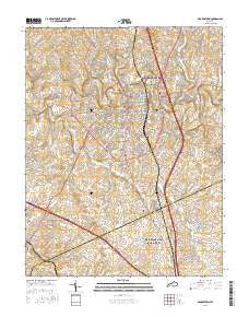 Georgetown Kentucky Current topographic map, 1:24000 scale, 7.5 X 7.5 Minute, Year 2016