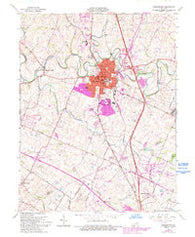 Georgetown Kentucky Historical topographic map, 1:24000 scale, 7.5 X 7.5 Minute, Year 1965