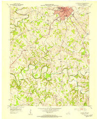 Glasgow South Kentucky Historical topographic map, 1:24000 scale, 7.5 X 7.5 Minute, Year 1953
