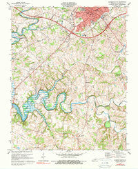 Glasgow South Kentucky Historical topographic map, 1:24000 scale, 7.5 X 7.5 Minute, Year 1973