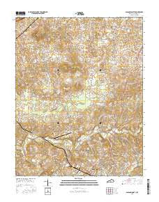 Glasgow North Kentucky Current topographic map, 1:24000 scale, 7.5 X 7.5 Minute, Year 2016
