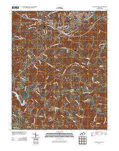 Glasgow South Kentucky Historical topographic map, 1:24000 scale, 7.5 X 7.5 Minute, Year 2010