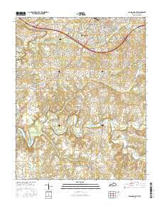 Glasgow South Kentucky Current topographic map, 1:24000 scale, 7.5 X 7.5 Minute, Year 2016