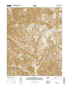 Glen Dean Kentucky Current topographic map, 1:24000 scale, 7.5 X 7.5 Minute, Year 2016