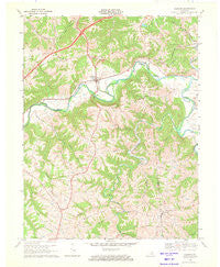Glencoe Kentucky Historical topographic map, 1:24000 scale, 7.5 X 7.5 Minute, Year 1969
