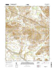 Glenville Kentucky Current topographic map, 1:24000 scale, 7.5 X 7.5 Minute, Year 2016