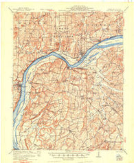 Golconda Illinois Historical topographic map, 1:62500 scale, 15 X 15 Minute, Year 1921