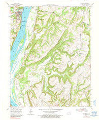 Golconda Illinois Historical topographic map, 1:24000 scale, 7.5 X 7.5 Minute, Year 1954