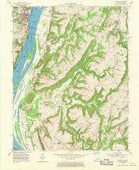Golconda Illinois Historical topographic map, 1:24000 scale, 7.5 X 7.5 Minute, Year 1954