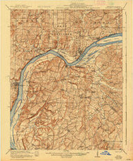 Golconda Illinois Historical topographic map, 1:62500 scale, 15 X 15 Minute, Year 1921