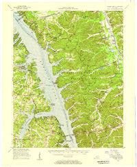 Golden Pond Kentucky Historical topographic map, 1:62500 scale, 15 X 15 Minute, Year 1955