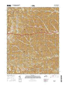 Grahn Kentucky Current topographic map, 1:24000 scale, 7.5 X 7.5 Minute, Year 2016