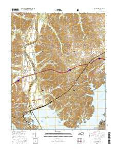 Grand Rivers Kentucky Current topographic map, 1:24000 scale, 7.5 X 7.5 Minute, Year 2016
