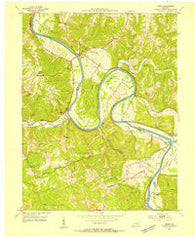 Gratz Kentucky Historical topographic map, 1:24000 scale, 7.5 X 7.5 Minute, Year 1953