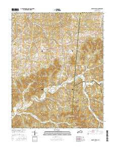 Gravel Switch Kentucky Current topographic map, 1:24000 scale, 7.5 X 7.5 Minute, Year 2016