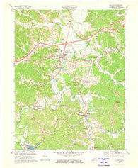 Grayson Kentucky Historical topographic map, 1:24000 scale, 7.5 X 7.5 Minute, Year 1971