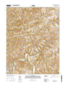 Greensburg Kentucky Current topographic map, 1:24000 scale, 7.5 X 7.5 Minute, Year 2016