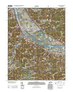 Greenup Kentucky Historical topographic map, 1:24000 scale, 7.5 X 7.5 Minute, Year 2013