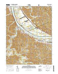 Greenup Kentucky Current topographic map, 1:24000 scale, 7.5 X 7.5 Minute, Year 2016
