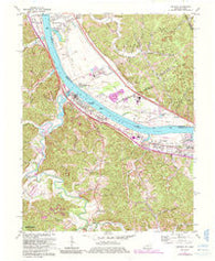 Greenup Kentucky Historical topographic map, 1:24000 scale, 7.5 X 7.5 Minute, Year 1972