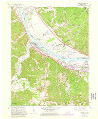 Greenup Kentucky Historical topographic map, 1:24000 scale, 7.5 X 7.5 Minute, Year 1972
