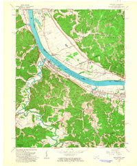 Greenup Kentucky Historical topographic map, 1:24000 scale, 7.5 X 7.5 Minute, Year 1961
