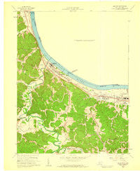 Greenup Kentucky Historical topographic map, 1:24000 scale, 7.5 X 7.5 Minute, Year 1958