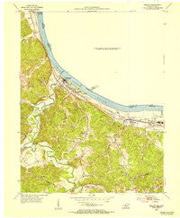 Greenup Kentucky Historical topographic map, 1:24000 scale, 7.5 X 7.5 Minute, Year 1953